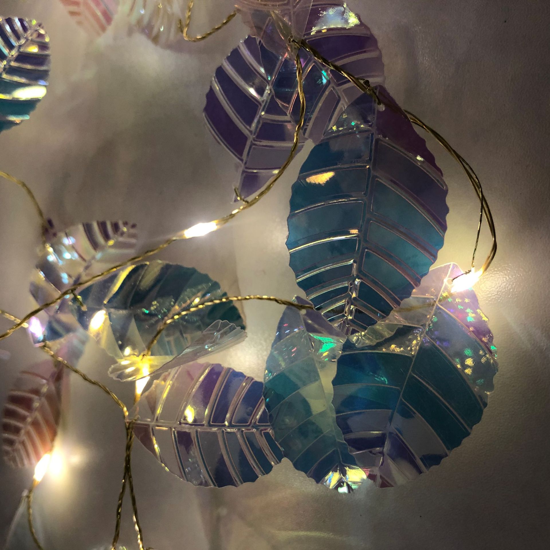 厂家直销LED铜线灯树叶配件鞭炮灯