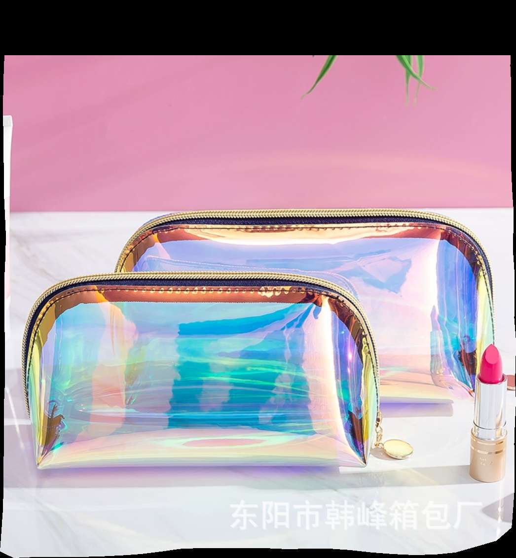 网红镭射化妆包PVC幻彩洗漱防水便携旅旅行收纳包
