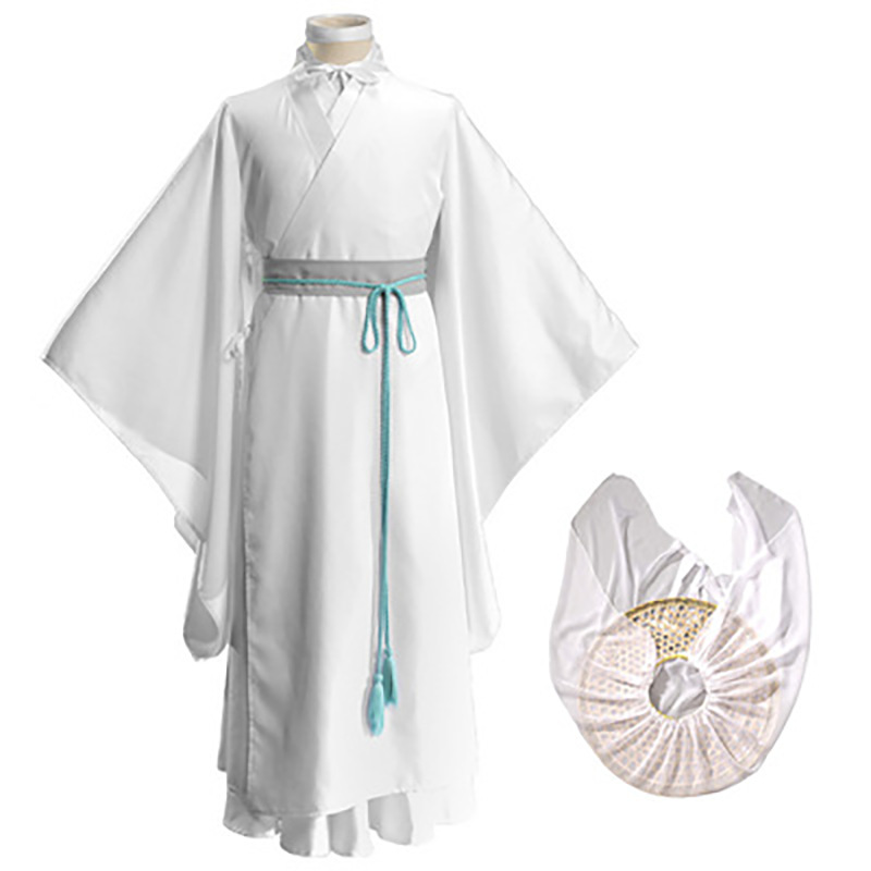 Xie Lian cos ropa de animación conjunto completo de Príncipe Heredero, Alteza Real, Yue Shen peluca, traje antiguo, Han chino ropa, flor piedad bendición