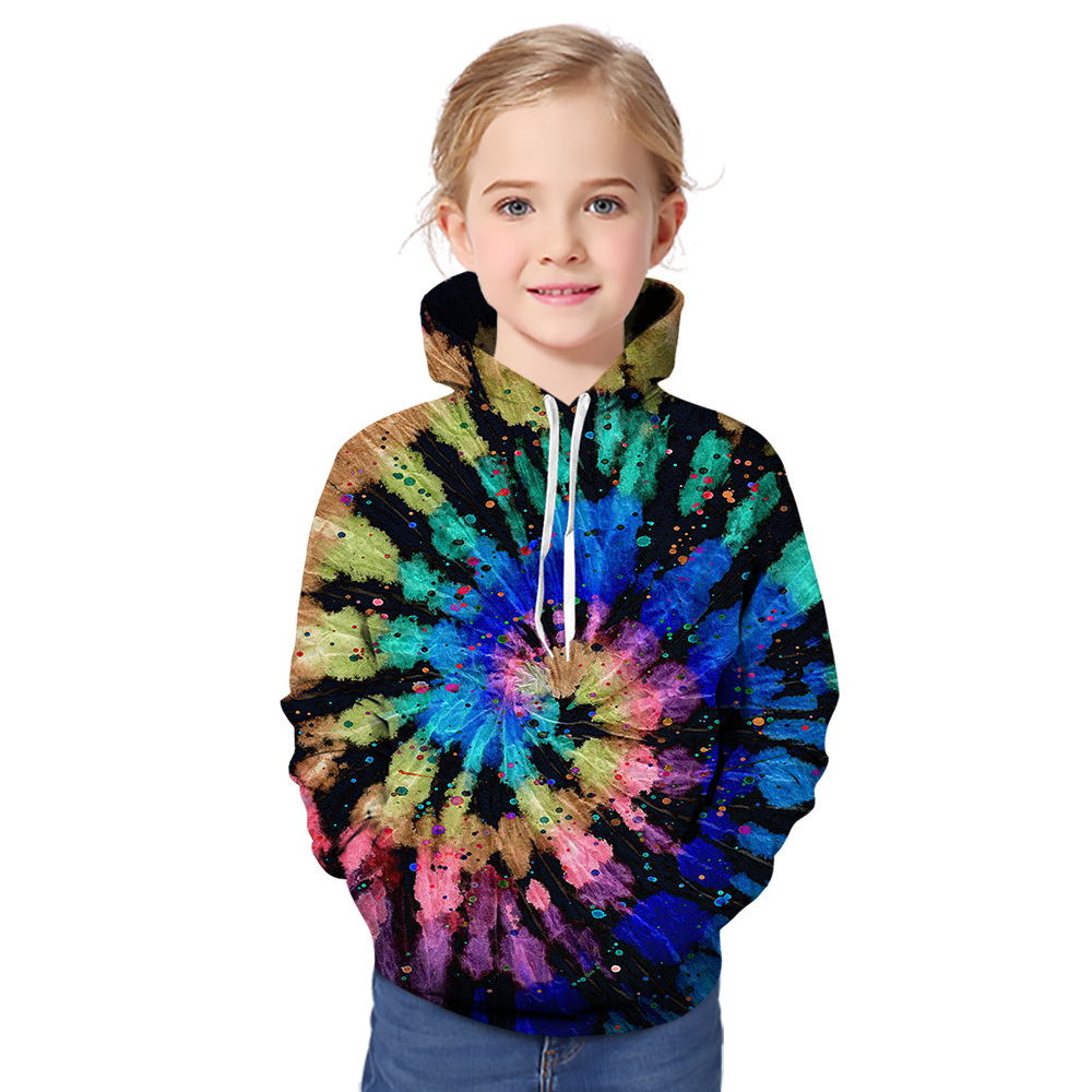 Kid Boys Girls 3D Printed Crewneck Hoodie