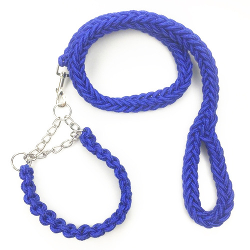 Braided eight-strand rope pet collar leash bone harness dog leash dog leash Shuangyu pet supplies