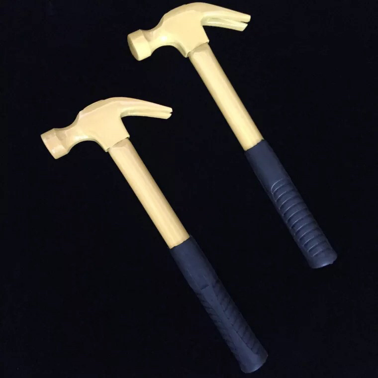 铁柄羊角锤     黄色铁柄放震柄羊角锤     羊角锤     建筑工具