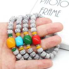 工厂直供7*9mm仿蜜蜡树脂星月菩提手链民族风菩提子手串小礼品