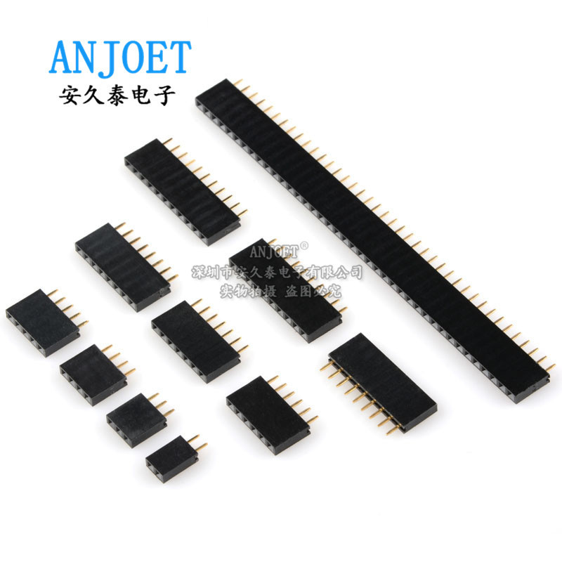 2.54 single row mother pin spacing 2.54mm single row in-line pin base