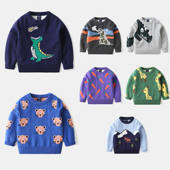 Children's sweater wholesale boys cartoon autumn winter sweater baby base shirt fashionable Korean version yarn sweater trendy dropshipping