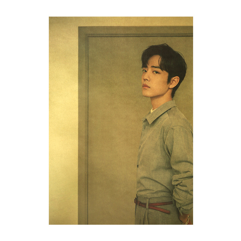 [ E210 ]Xiao Zhan F high definition Kraft paper Star Poster Home Furnishing Bar decorative painting