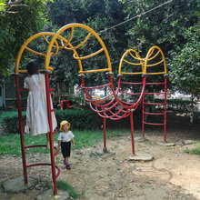 儿童公园健身器材幼儿园感统体能龚龙农山庄攀爬架上刀山攀岩玩具