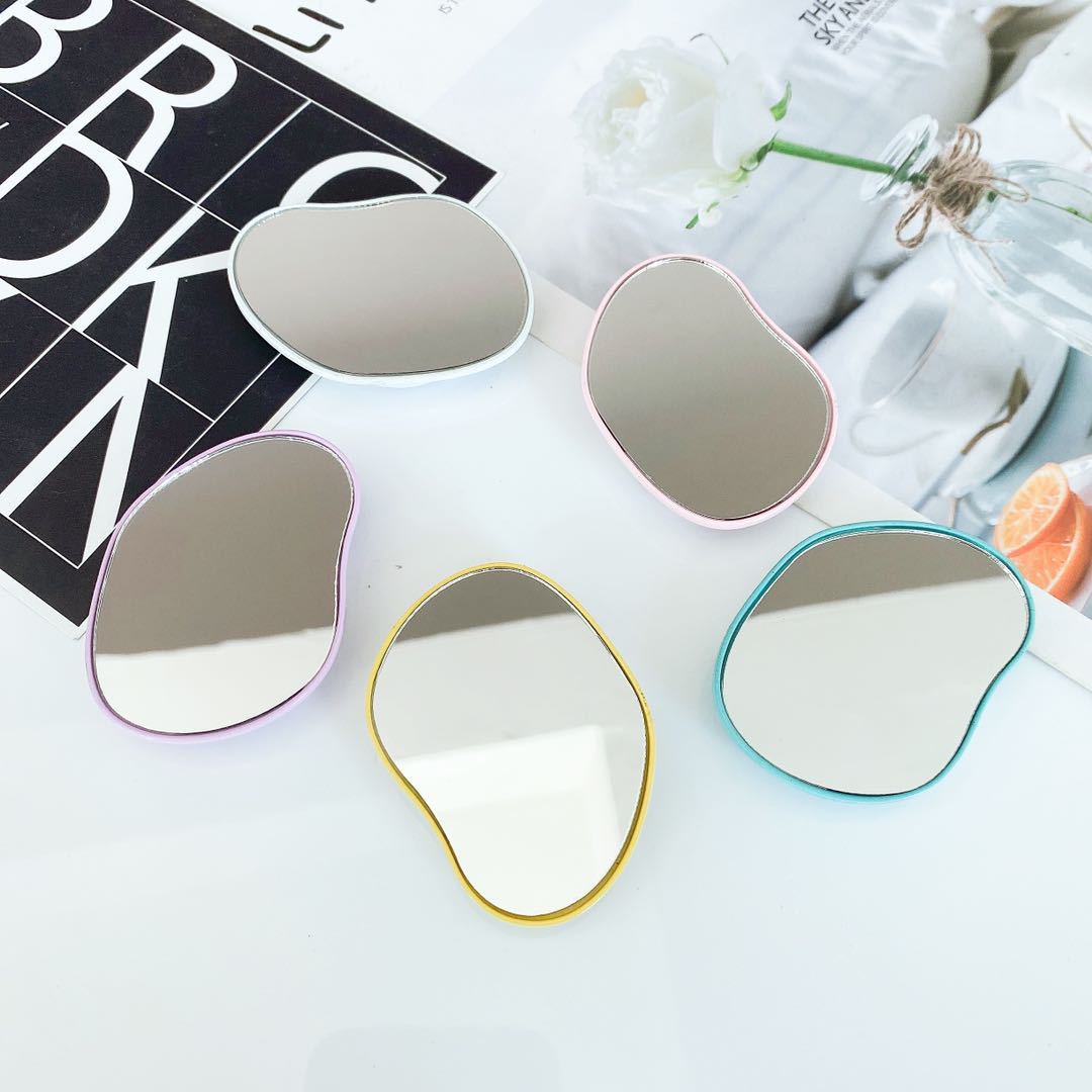 Color Edge Special-shaped Makeup Mirror Telescopic Airbag Bracket Folding display picture 2