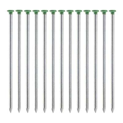 綠頭草坪草皮地釘 碳鋼鍍鋅 頭部噴綠漆 150*5mm 帶PE塑料墊片