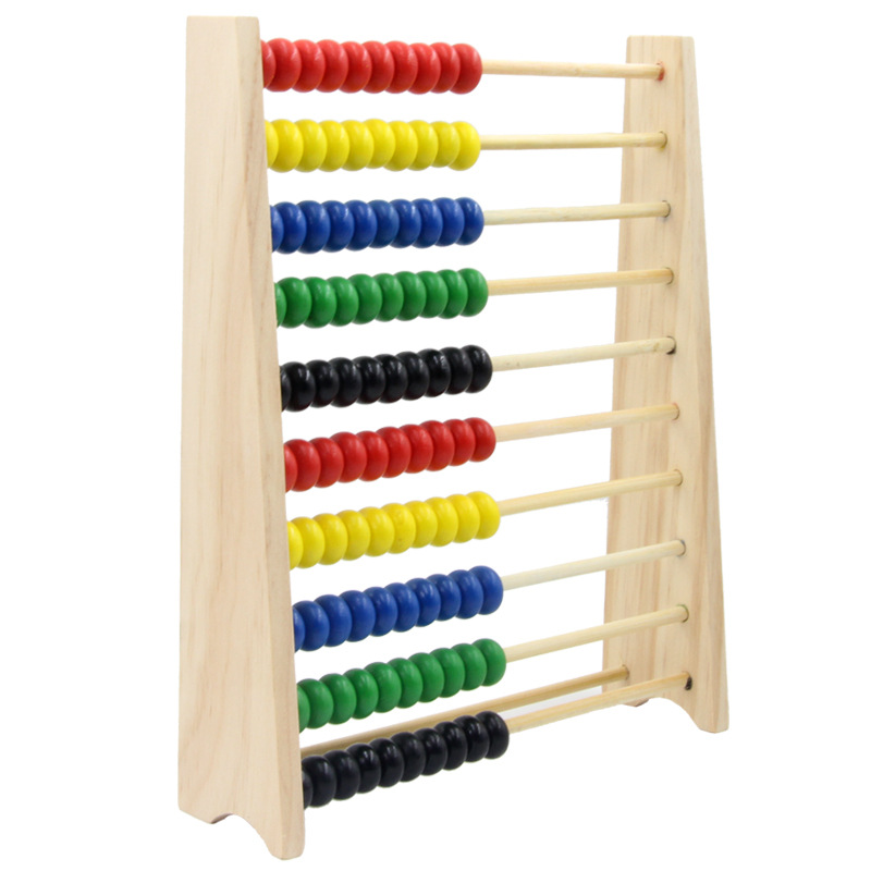 wooden  children Puzzle Toys pupil Abacus Rack Calculate the shelf pine Calculate the shelf Building blocks Calculate the shelf