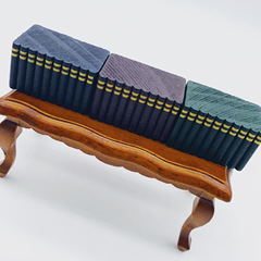 DOLLHOUSE 微縮食玩場景模型小布娃娃屋配件迷你實木書本三件套