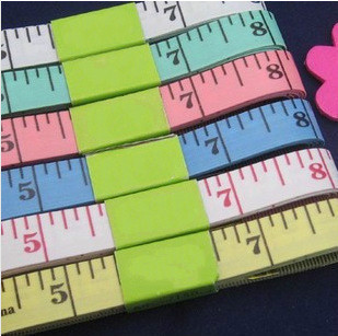 Factory direct sales soft ruler plastic tape measure tailor tape ruler 2 yuan store small ruler portable clothes measuring ruler height ruler wholesale