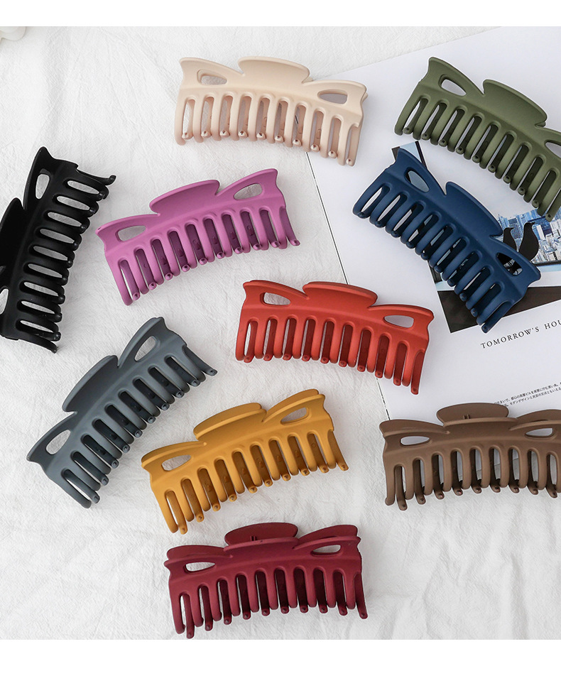 Large Hair Claw Clips Solid Color Geometric Hairpins display picture 5