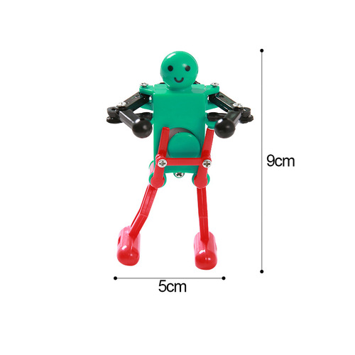 Dancing robot puzzle nostalgic clockwork swing robot toy student wind-up gift wholesale