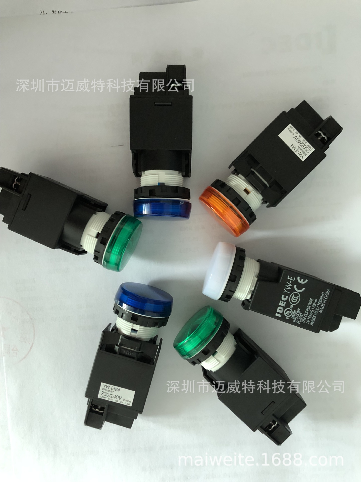 日本和泉授权代理YW1P-2EM42S分体式指示灯特价供应原装正品YW-EM