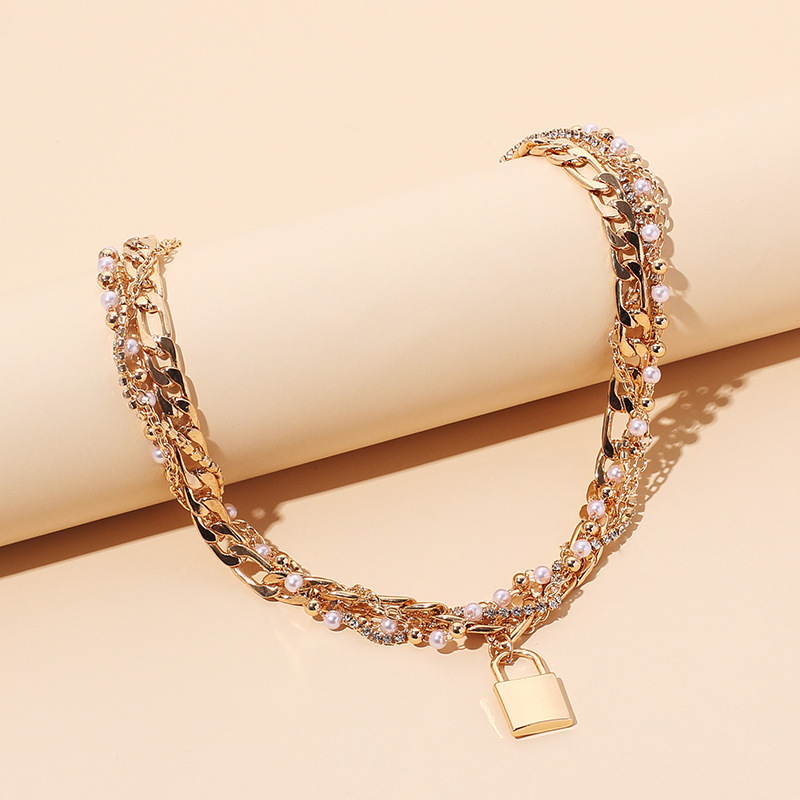 new  hip-hop woven hand-made pearl necklace