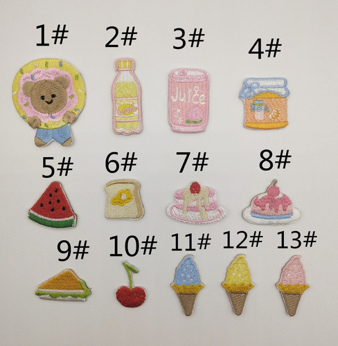 Na like cute bear embroidery cloth patch bag hand ledger diy applique ice cream clothes patch applique self-adhesive