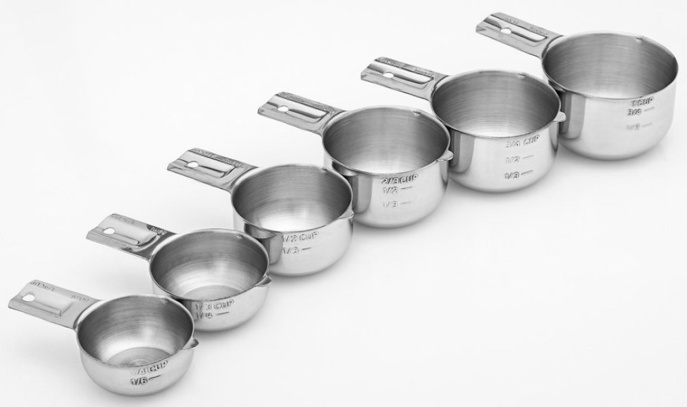 跨境厂家直销 烘焙工具 不锈钢量杯量勺 厨房小工具 量杯六件套装