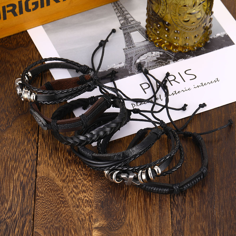 Hip-hop Geometric Pu Leather Braid Men's Bracelets display picture 6