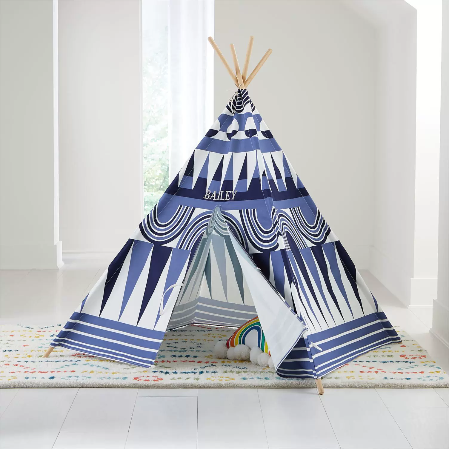 印第安帐篷室内儿童帐篷灰色全星星款游戏屋宝宝儿童城堡帐篷