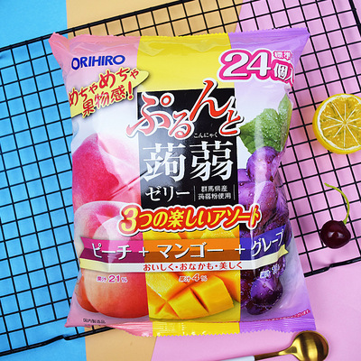 Konjac Japan snacks orihiro Joy Three-mile fruit juice jelly High fiber 0