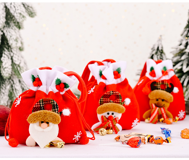 50g Weight Christmas Festival Creative Christmas Decoration Cartoon Tote Bag 11
