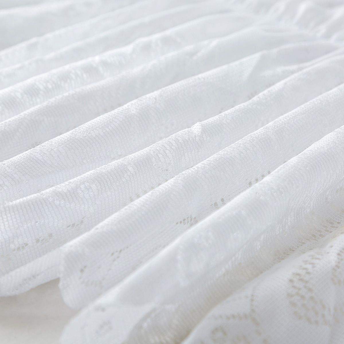 外贸家纺床上用品装饰亚马逊速卖通尺寸化纤纯色百褶蕾丝床裙床围