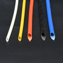 厂家硅树脂玻璃纤维套管护线管高温管耐高温阻燃套管玻纤管自熄管