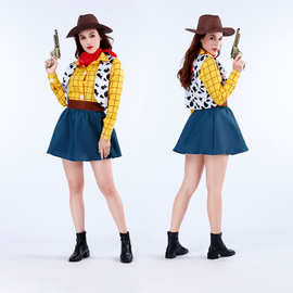 万圣节新款电影玩具总动员翠丝 胡迪女警长同款服装Woody/Jessie
