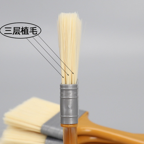Non-shedding paint brush, sharpened nylon bristle brush, multi-purpose bristle brush, oil brush, plastic handle bristle brush