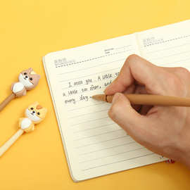 韩版硅胶卡通中性笔 松鼠坚果软硅胶中性笔 48支一盒中性笔批发