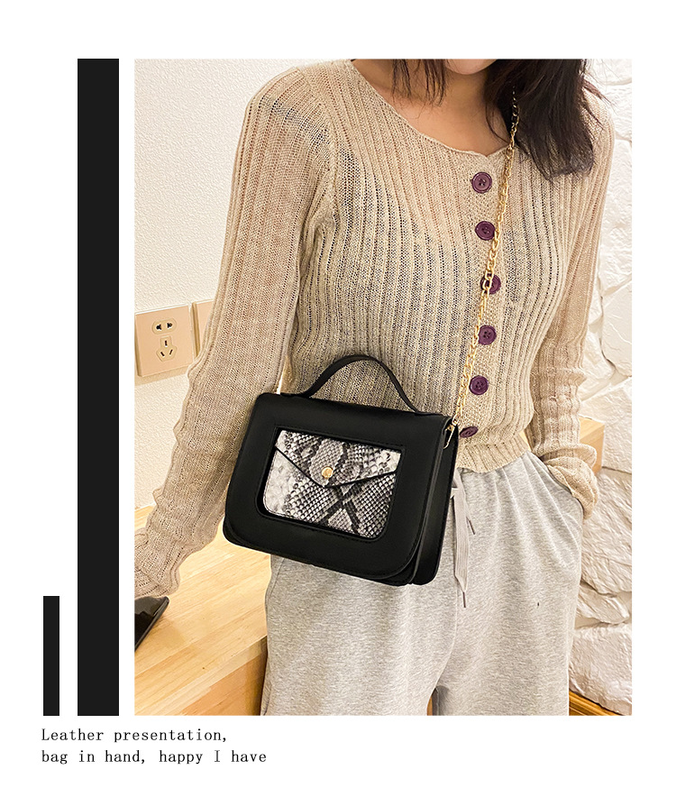 Autumn And Winter Casual New Fashion Snake Print Shoulder Messenger Small Square Bag display picture 18