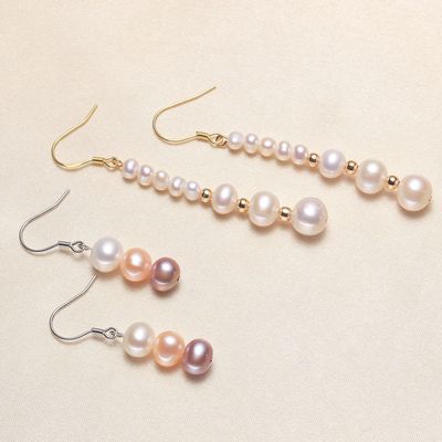 【珍珠耳環】珍珠創意新款耳飾女氣質簡約S925純銀耳鈎批發