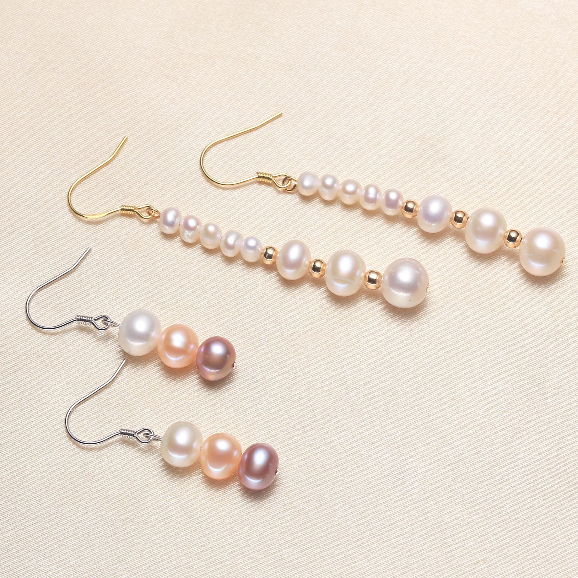 【珍珠耳環】珍珠創意新款耳飾女氣質簡約S925純銀耳鈎批發