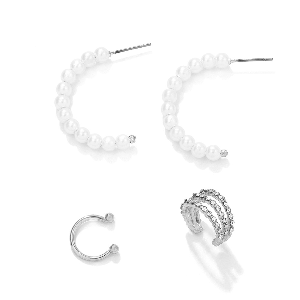 Exaggerated C-shaped Multilayer Alloy Earrings display picture 10