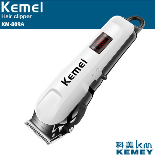 Cross-border exclusive supply of Kemei KM-809A rechargeable LCD display hair salon home electric hair clipper electric hair clipper