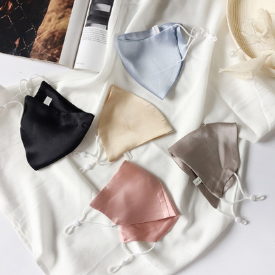 double-deck mulberry silk Mask Real silk ventilation Four seasons Sunscreen dustproof Real silk Mask Skin care Mask decorate Mask