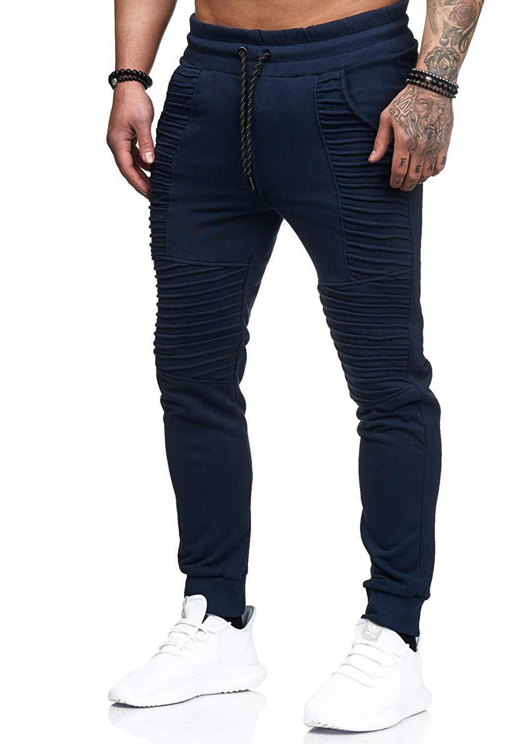 Men's Clothing Wish Men's Casual Autumn and Winter Design Personalized Men's Trousers Hip Hop Striped Fitness Pants_senzul.com