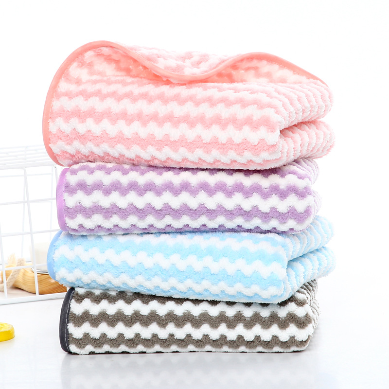 Asciugamano in velluto corallo, salvietta ispessita, asciugamano per il viso morbido e assorbente, ricamo regalo_voghion.com