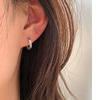 Silver needle, advanced earrings, silver 925 sample, 2022 collection, simple and elegant design, high-quality style
