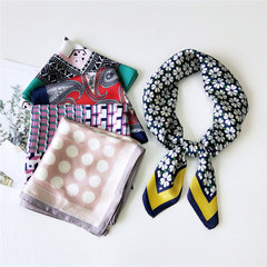 70新款小方巾絲巾女春秋夏季韓版百搭小領巾頭巾職業圍巾裝飾髮帶