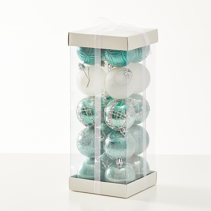 Caja de regalo pintada de 6cm bola de Navidad champán dorado naranja bronce pintado a mano bola techo colgante de decoración