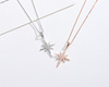 Small design two-color necklace, silver 925 sample, wholesale