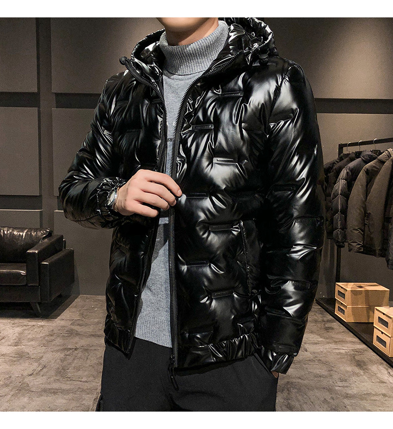 2023 New Trendy Bright Face da uomo in piumino edizione coreana leggero e slim fit cappotto invernale per ragazzi_voghion.com