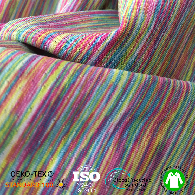 GRS认证RPET可回收环保段染色织针织布面料