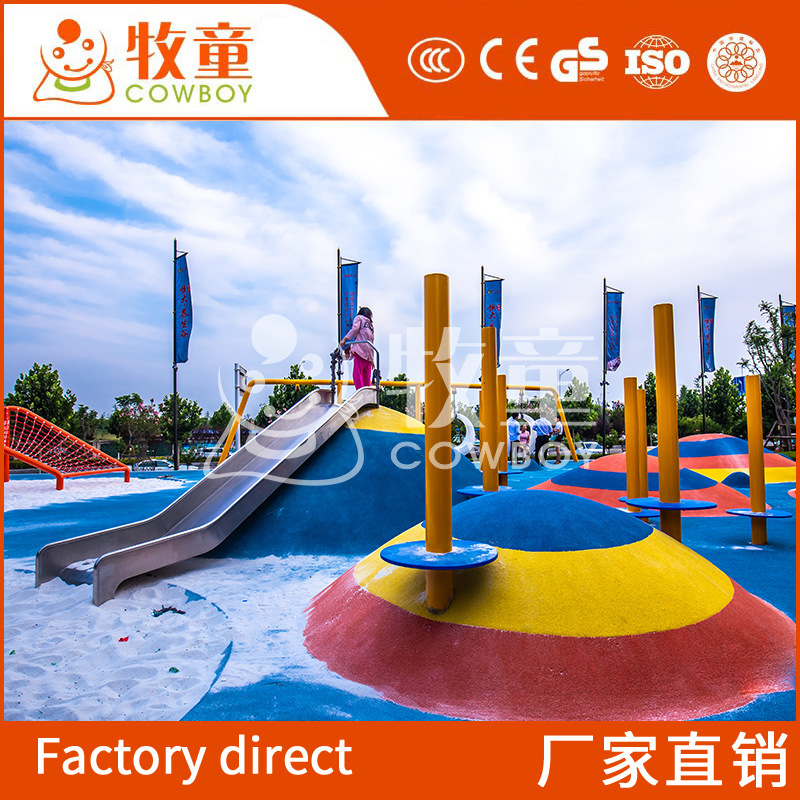 Entretenimiento para niños de acero inoxidable agujero de perforación escalada equipo de diapositivas jardín de infantes al aire libre para niños diapositiva micro terreno
