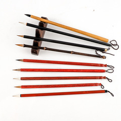 Factory direct selling langhao small regular script writing brush, four treasures in the study, copying scriptures, practice writing brush, red sandalwood, small regular script, wholesale