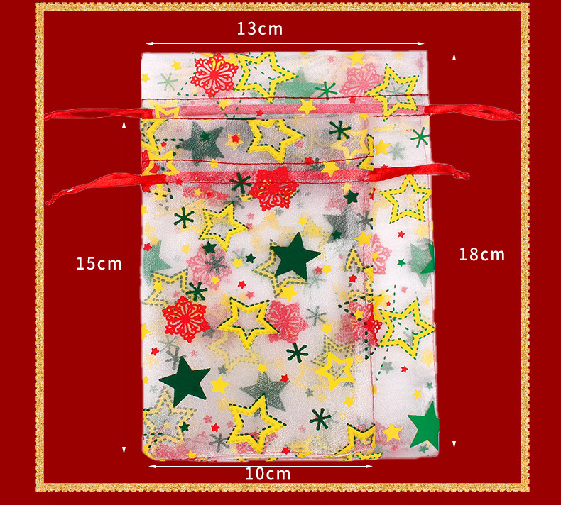 Christmas Fashion Christmas Tree Christmas Socks Star Cloth Daily Gift Wrapping Supplies 1 Piece display picture 1