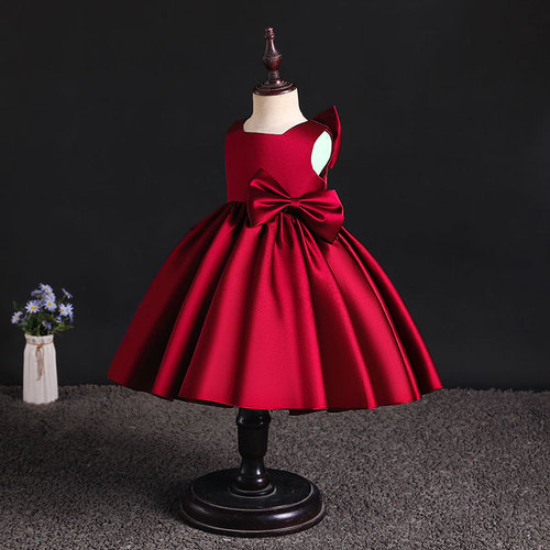 Qisemi dress for girls, pompous princess dress, big bow children dress, Birthday Dress