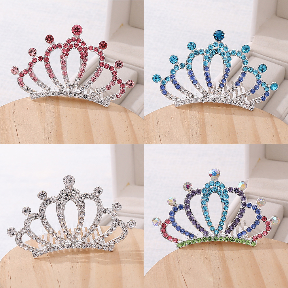 Fashion Crown Alloy Inlay Rhinestones Hair Combs 1 Piece display picture 11